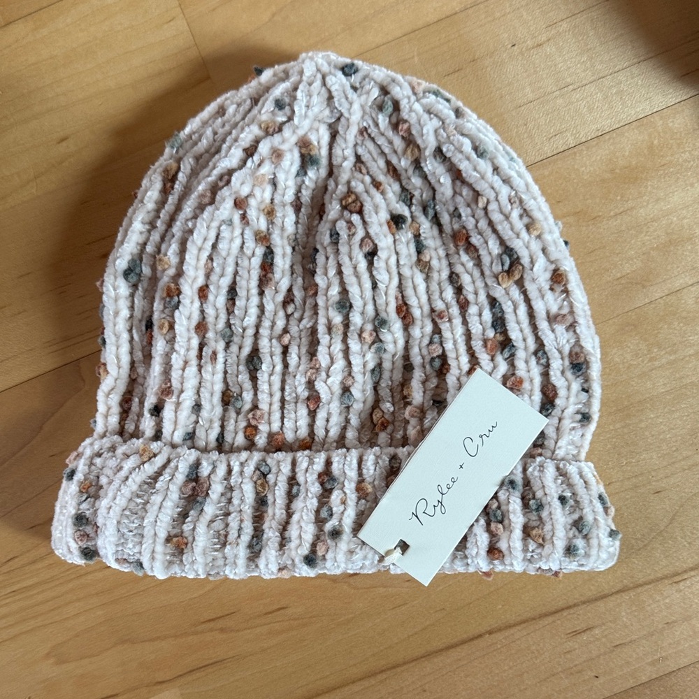Rylee + Cru Cream Knit Beanie for Little Kids